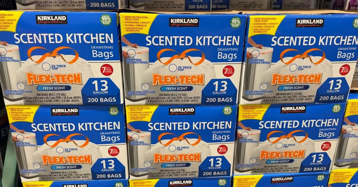 scented flex tech kitchen trash bags
