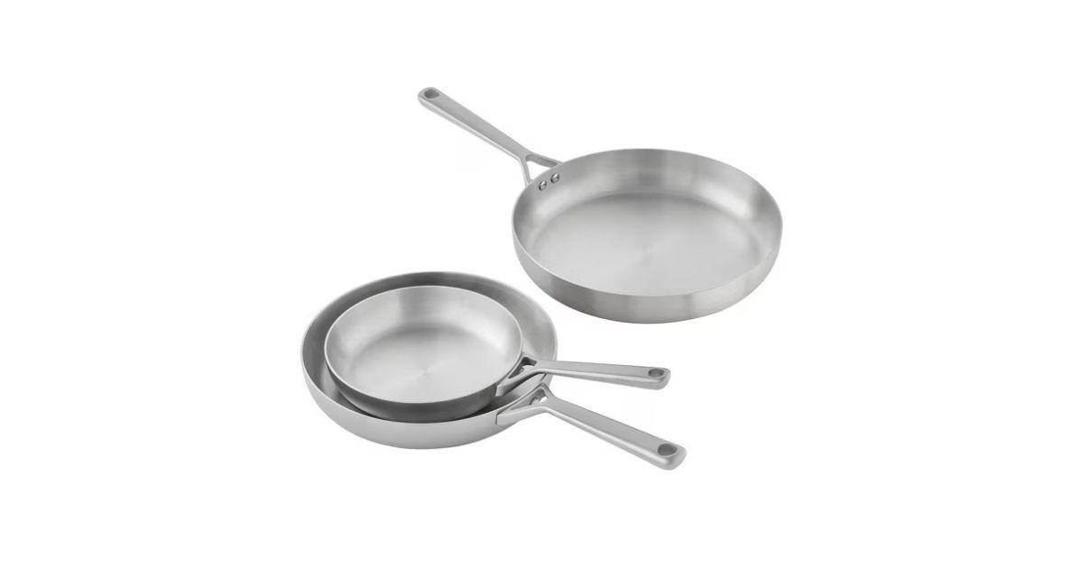 modern tri ply fry pan set