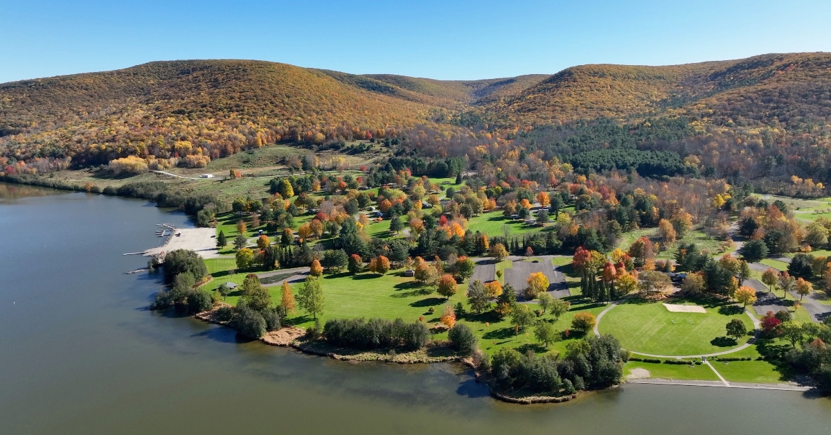 Camping in the great outdoors in nature