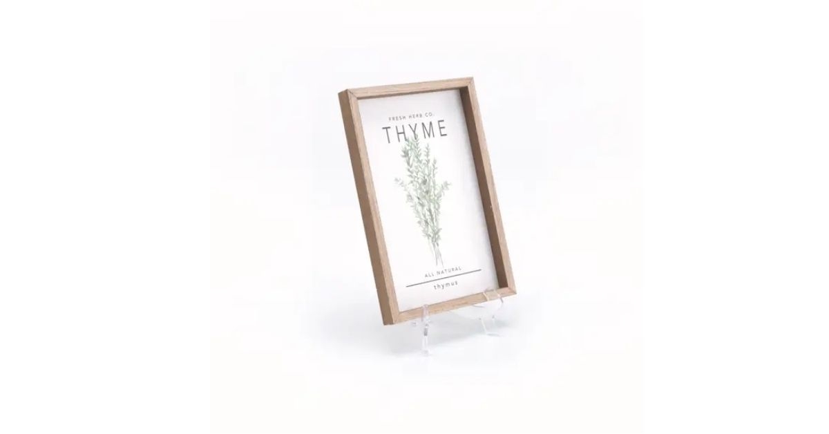 basil and thyme framed wall art