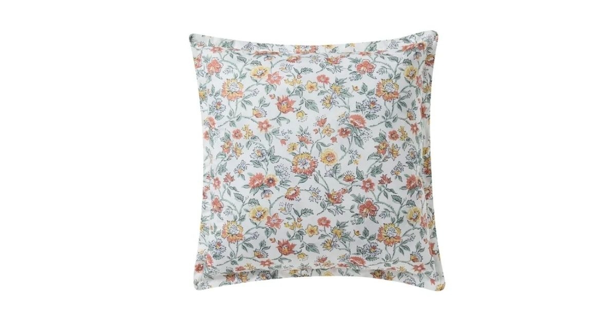 vintage botanical floral decorative pillow