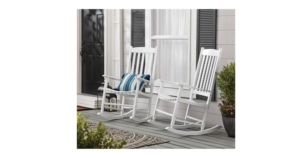 outdoor wood rocking chair