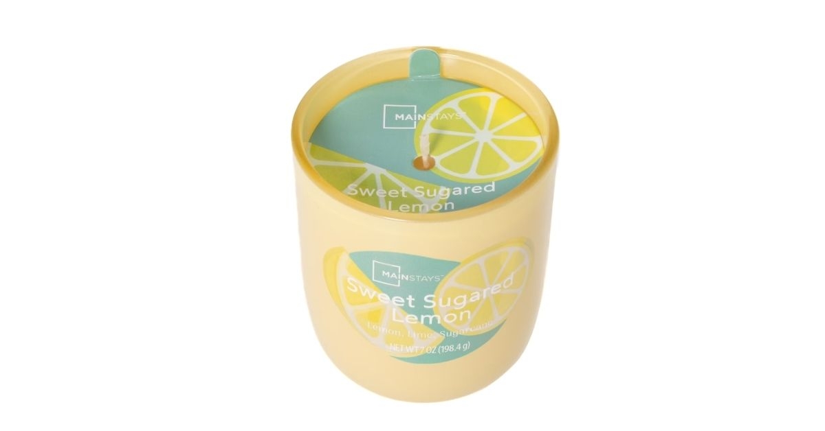 sweet sugared lemon glossy candle