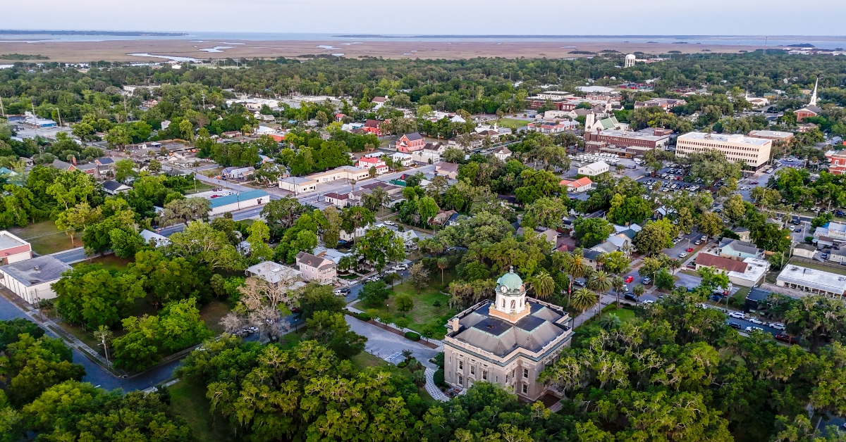 brunswick city summer sunset