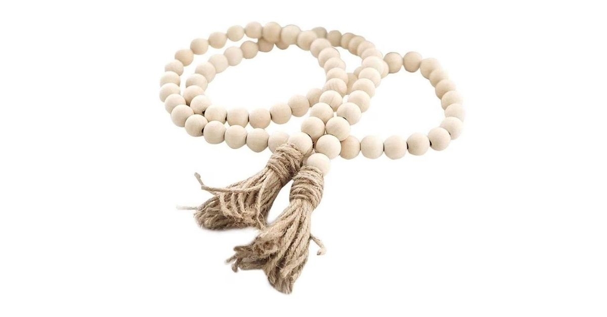 wood bead garland
