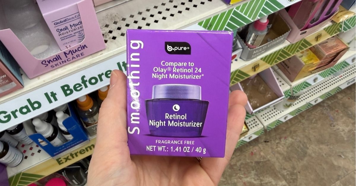 dollar tree b pure retinol night moisturizer