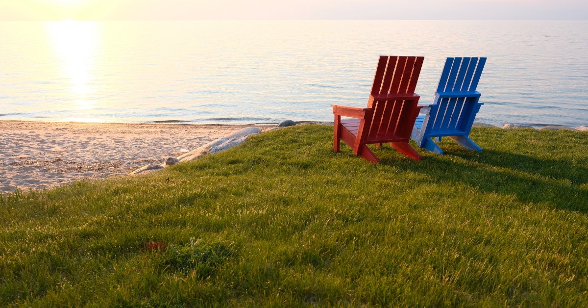 sunset at lake huron