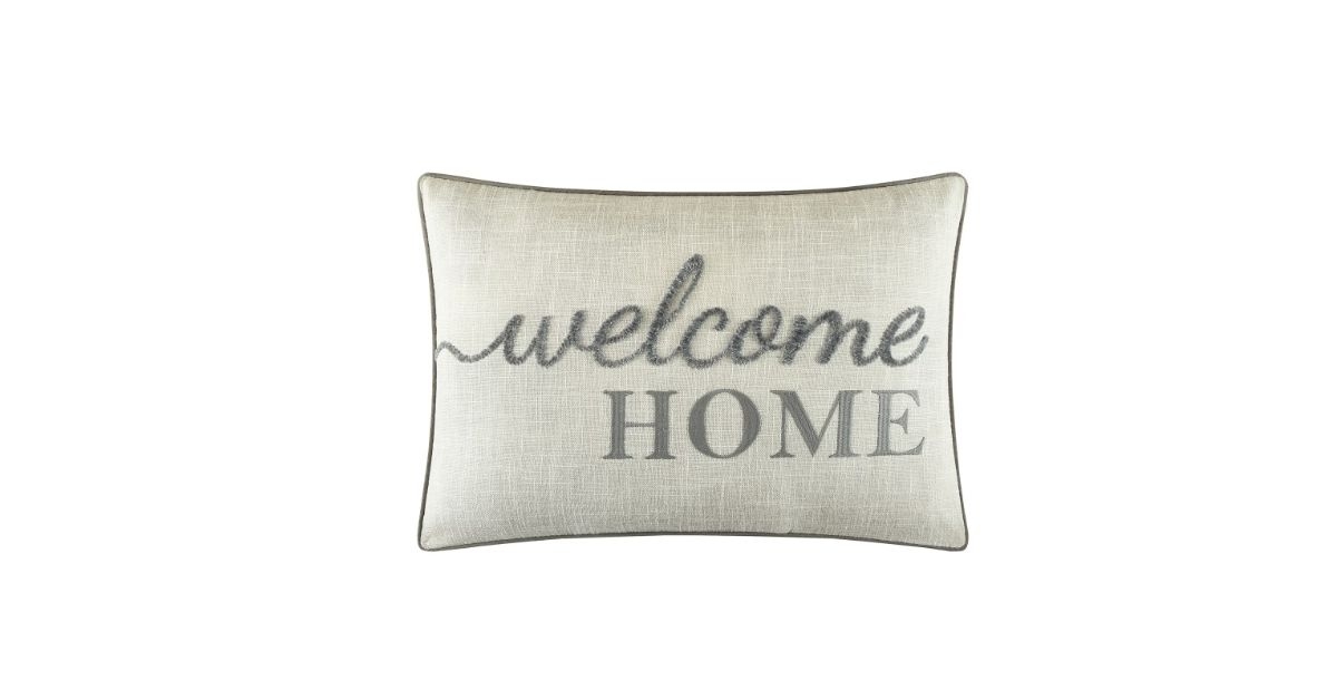 home faux linen pillow
