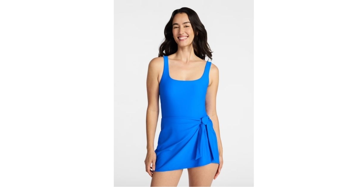 womens wrap swim dress