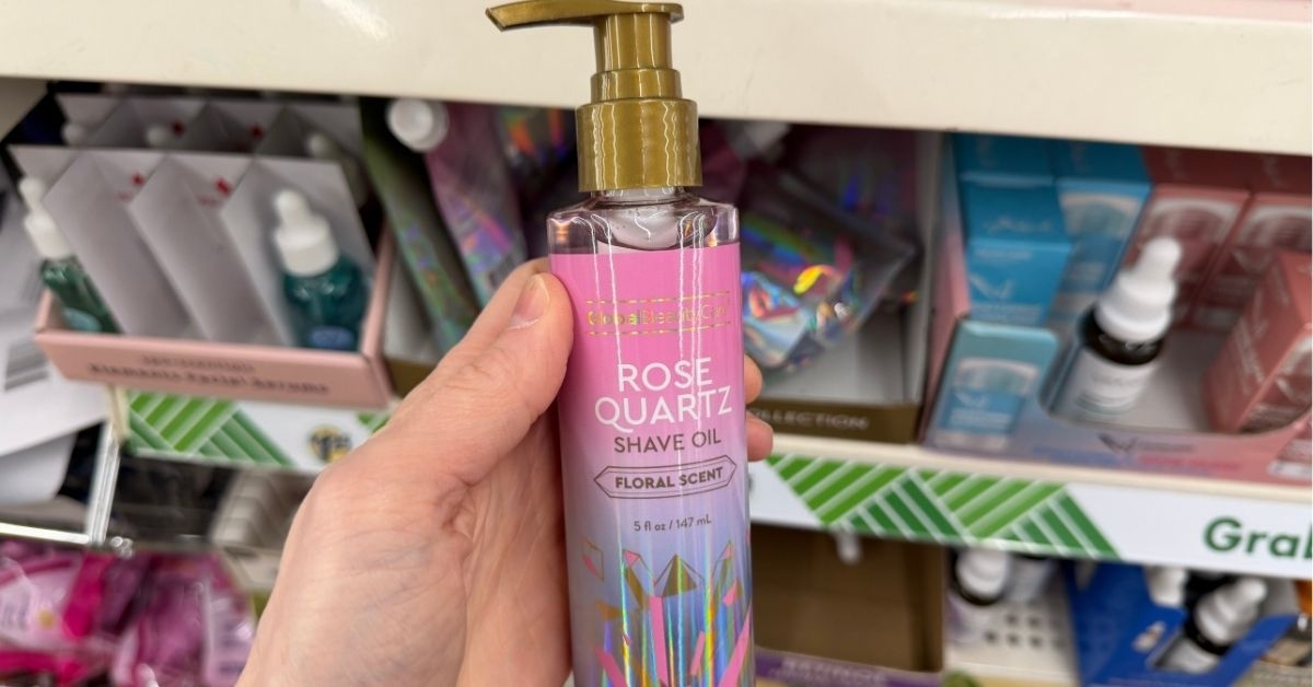 global beauty care rose quartz shave oil