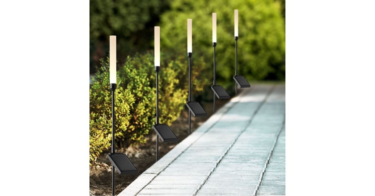 led solar landscape accent lights