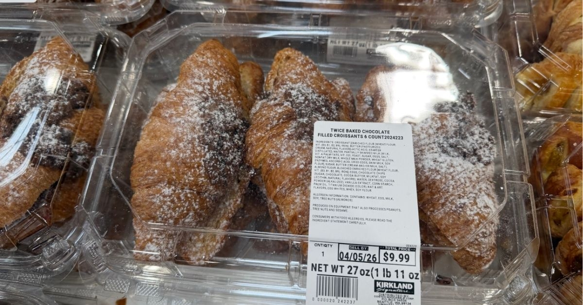 twice baked chocolate filled croissants