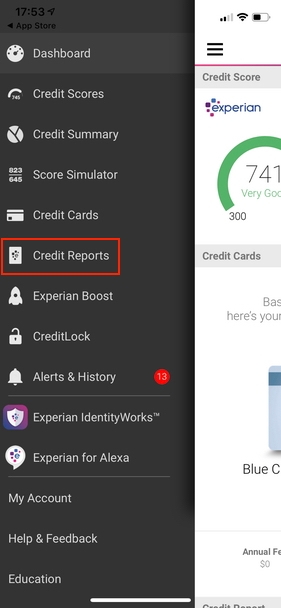Credit reports - Chase