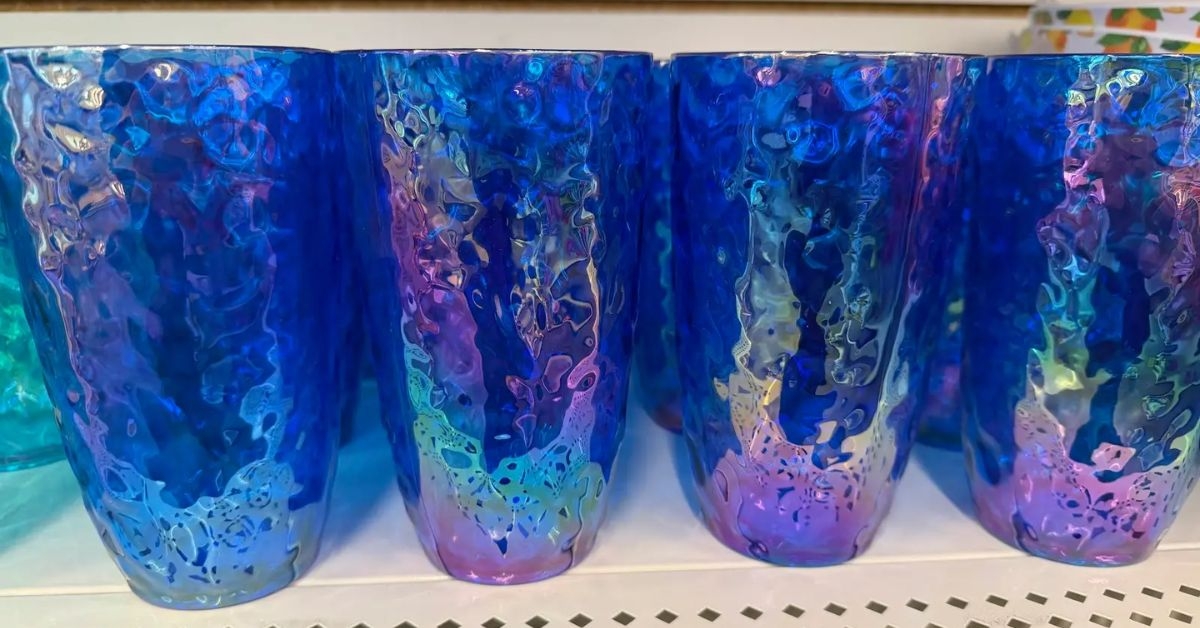 opal drinking glass