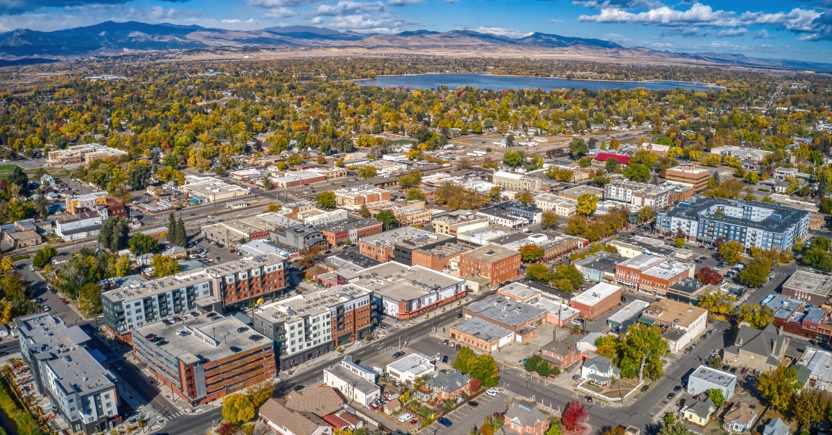 aerial view of loveland colorado