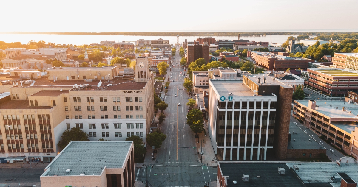 Erie Pennsylvania skyline view