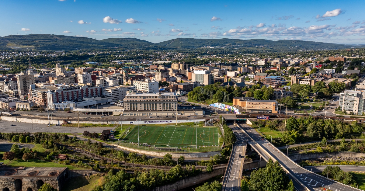 Late summer, early fall aerial