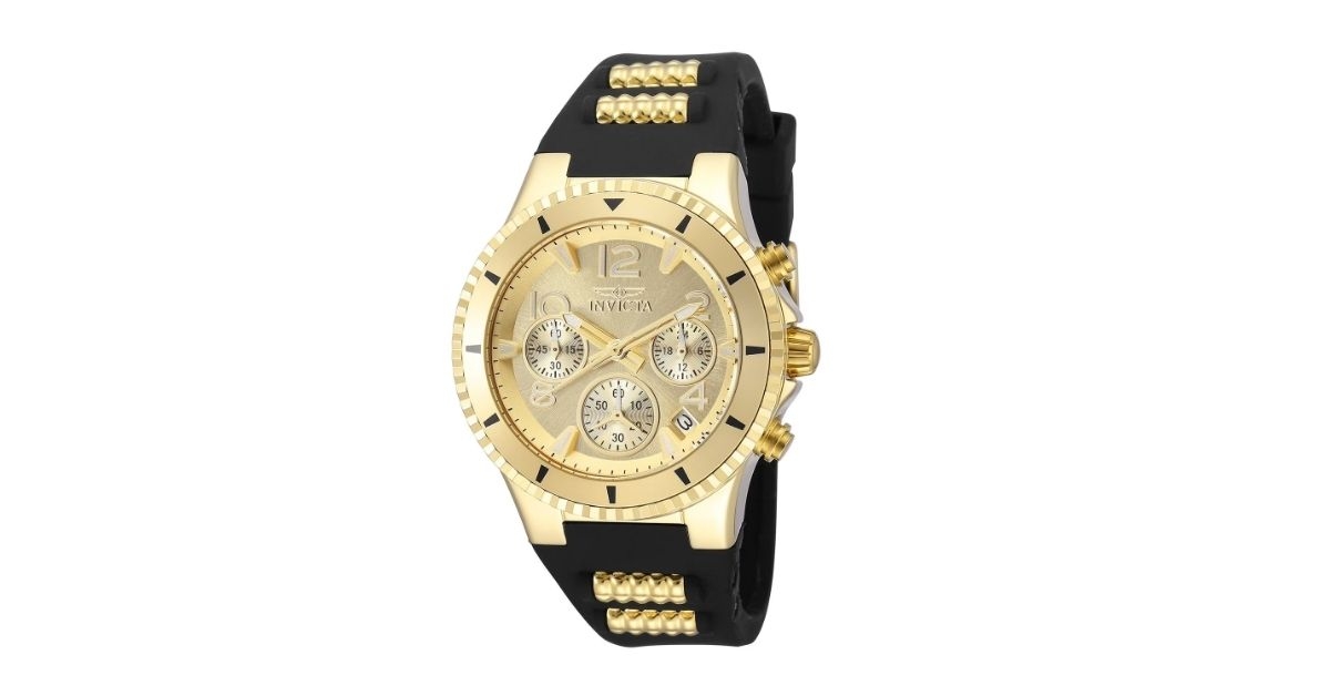 ladies quartz gold dial watch