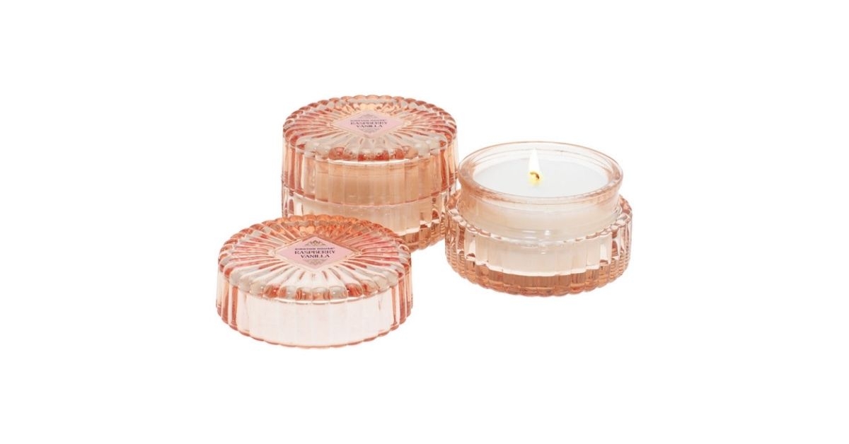 ribbed glass candles