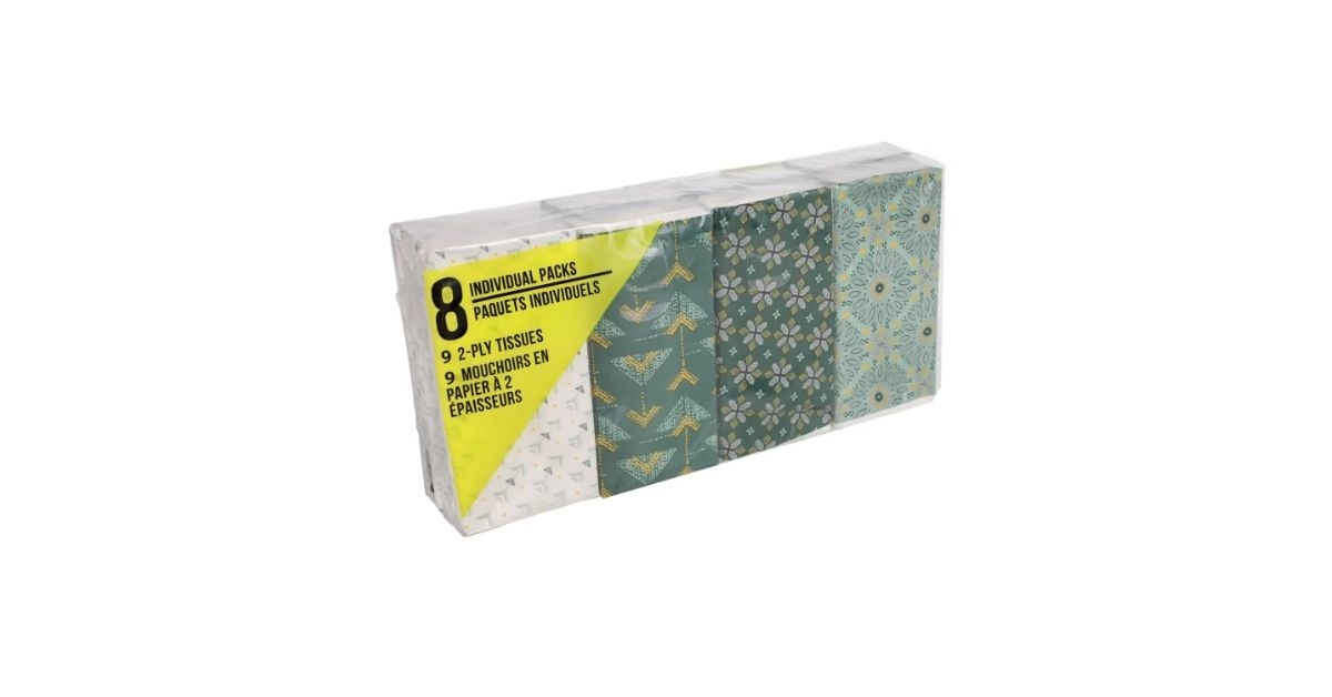 Dollar Tree pocket tissue packs