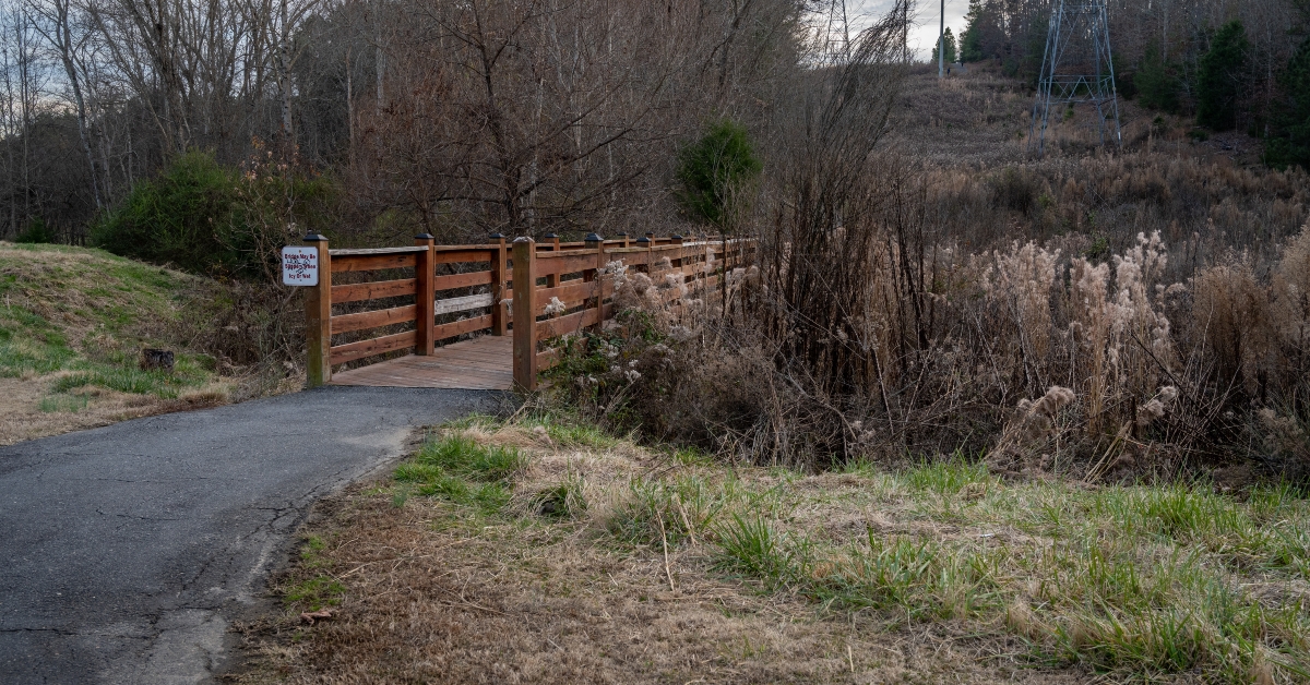 bridge crossing near the tega cay golf