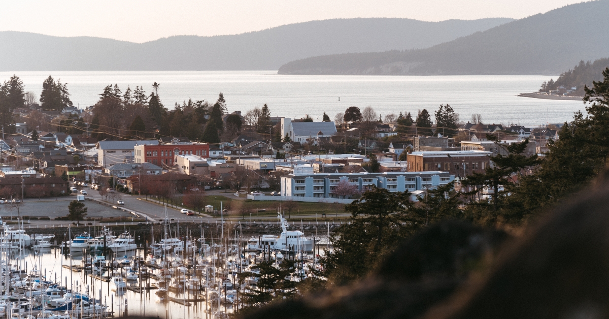 view of anacortes from cap sante park