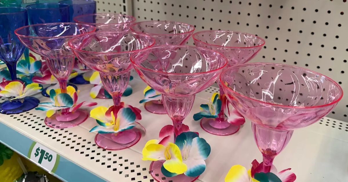 plastic luau margarita glasses