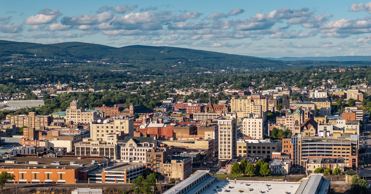 aerial view of scranton pennsylvania