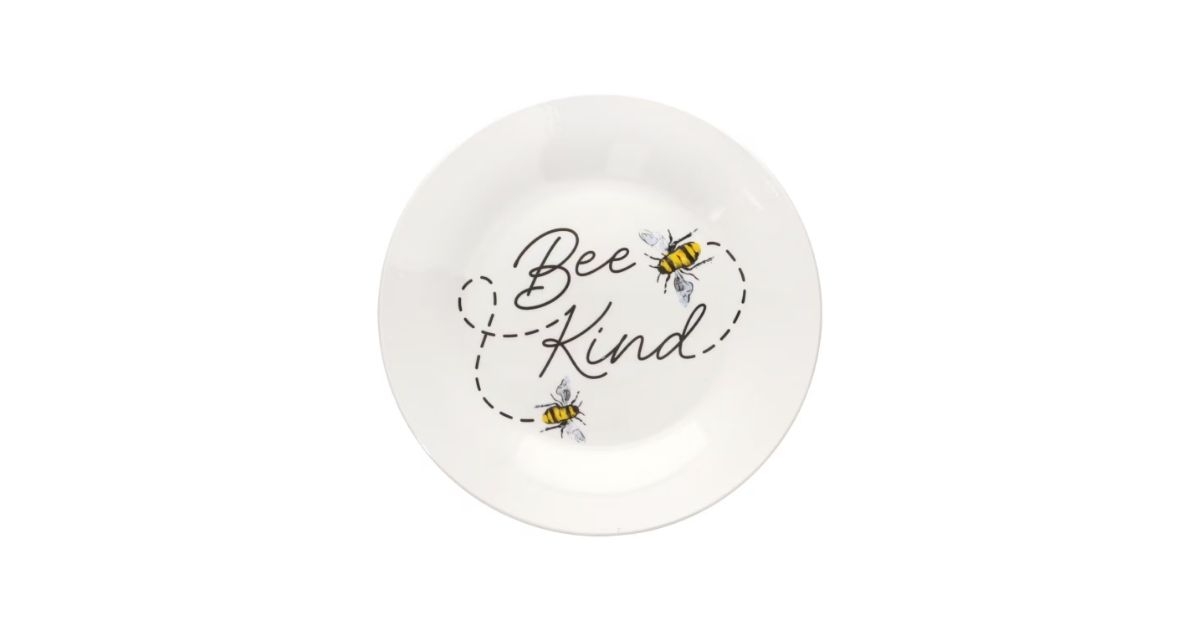 bee ceramic plate