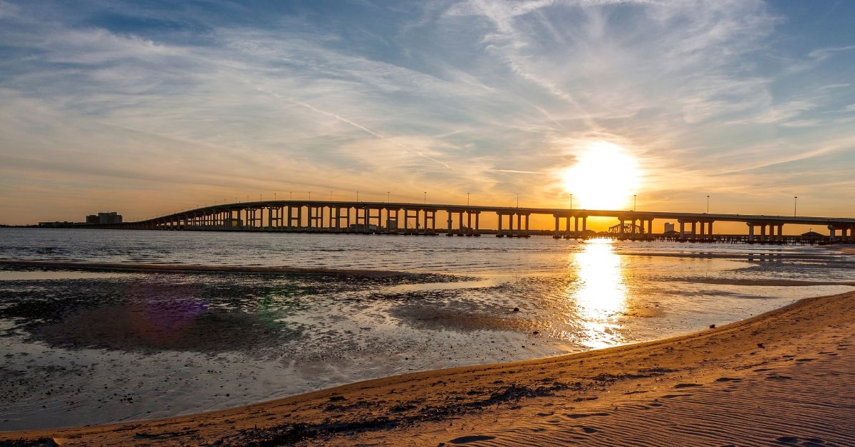 Biloxi bridge in Ocean Springs, Mississippi