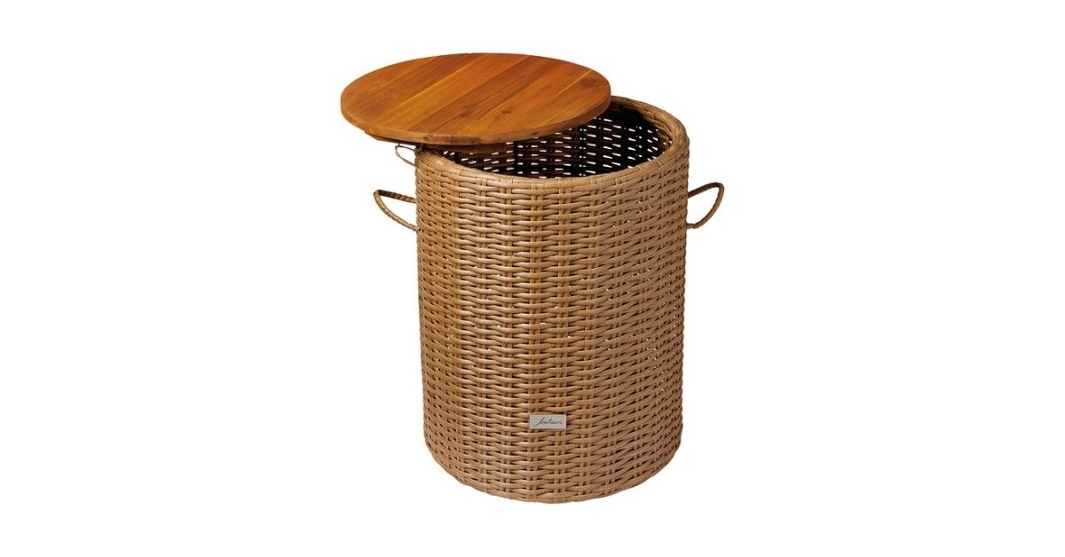 rattan storage table