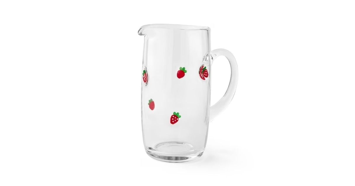 members mark icon glass pitcher
