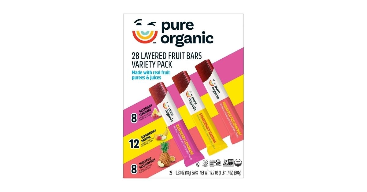 organic layered fruit bars