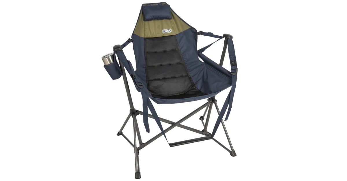 rio swinging hammock chair with footrest