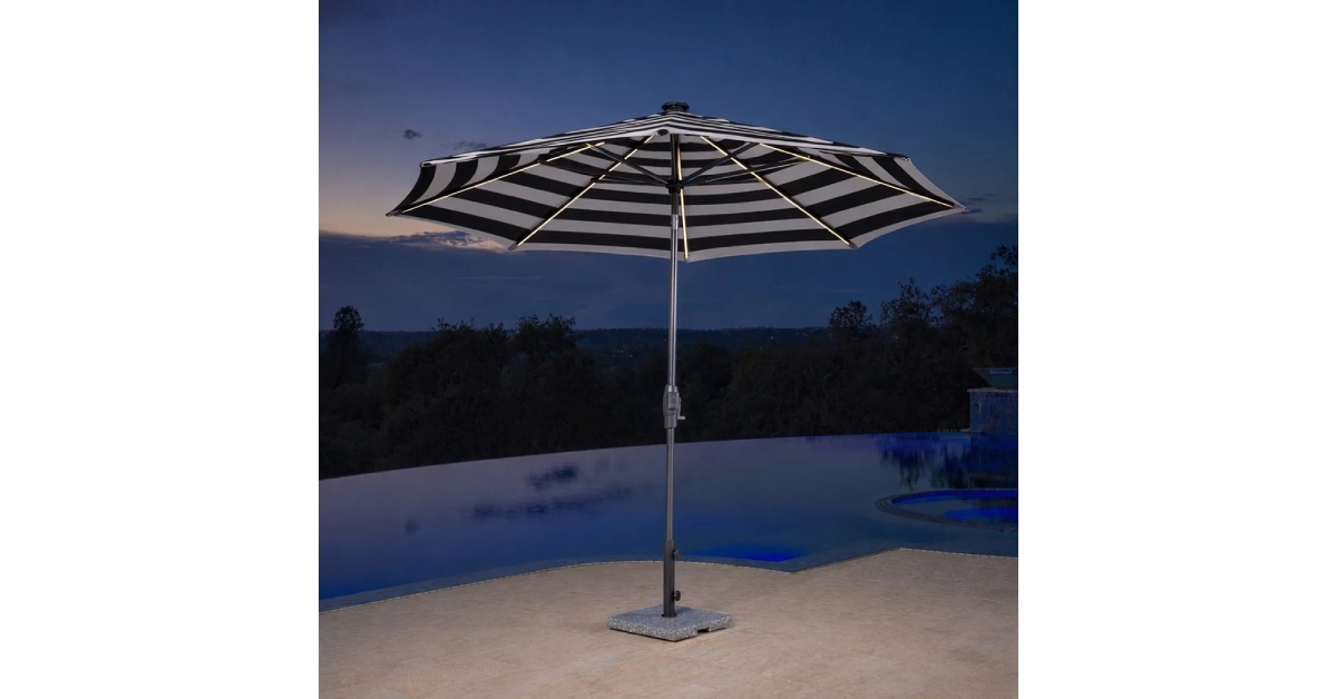 sunvilla 10 solar led market umbrella