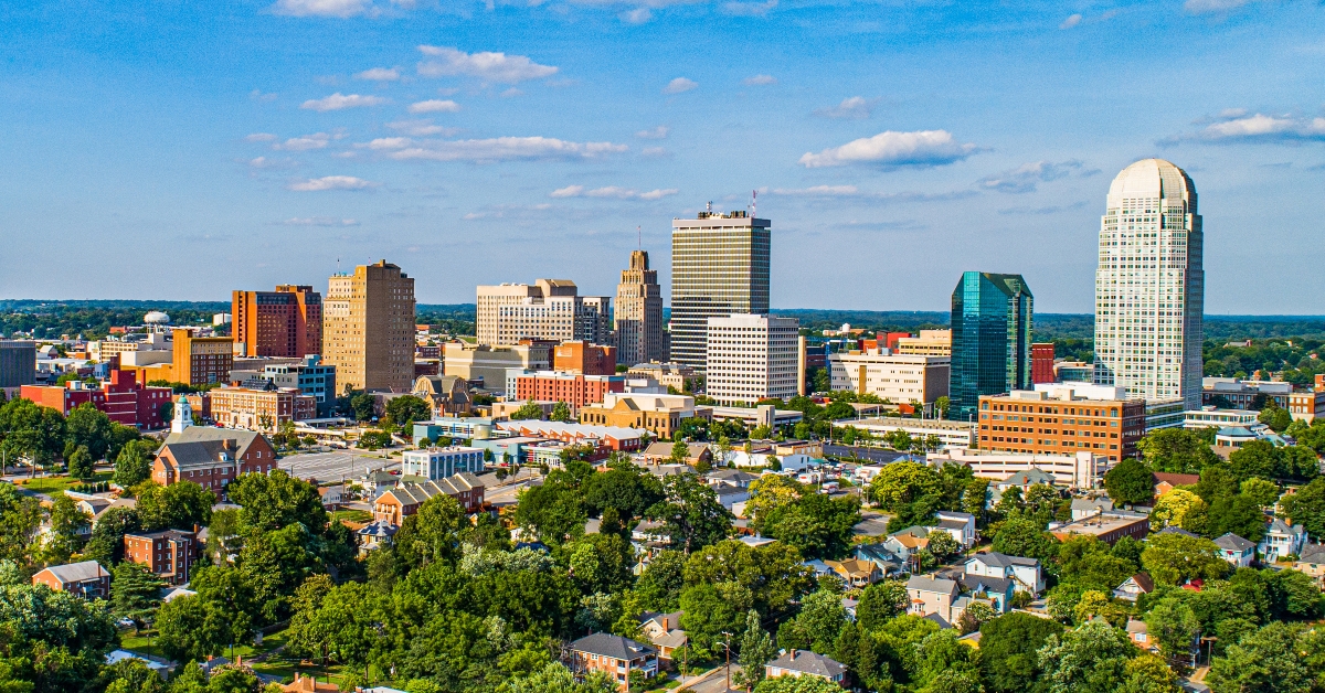 Downtown Winston-Salem, North Carolina