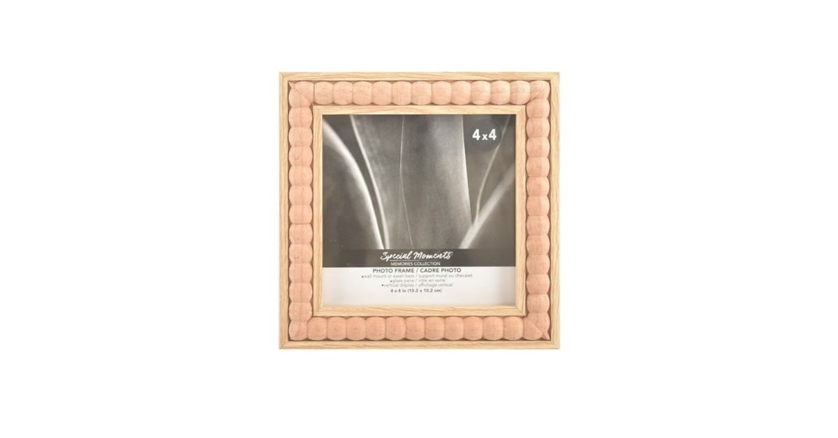 4x4 wooden beaded photo frame