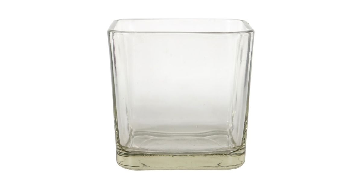 square-shaped glass candleholder
