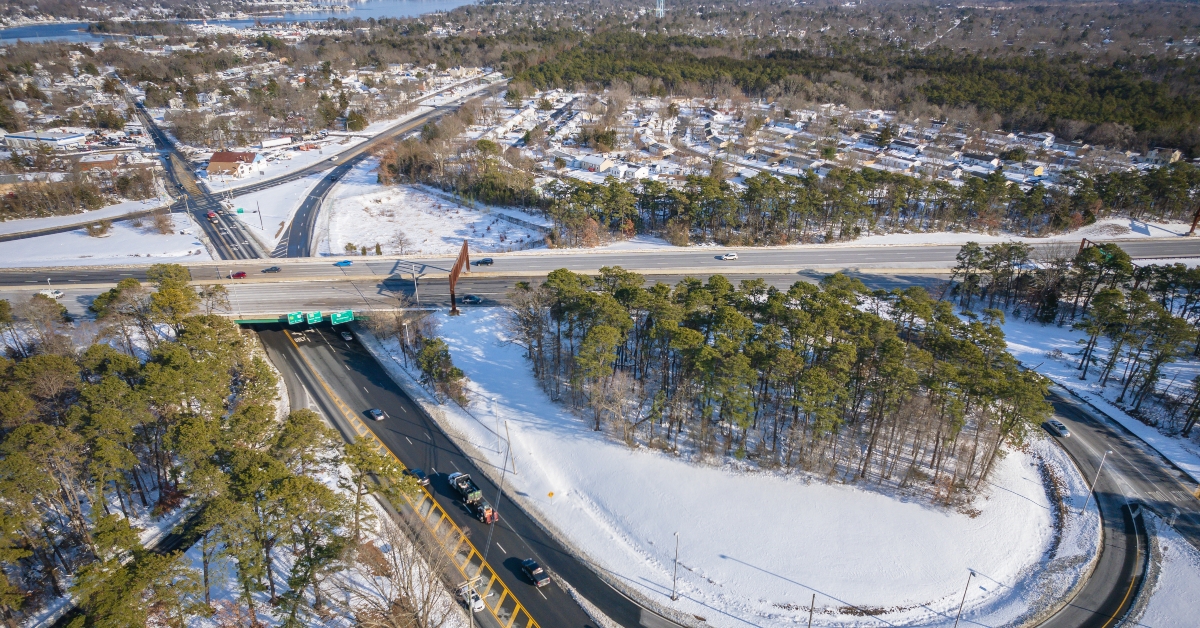 toms river in the winter