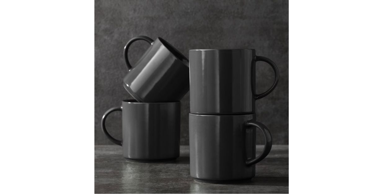 modern stoneware mug set