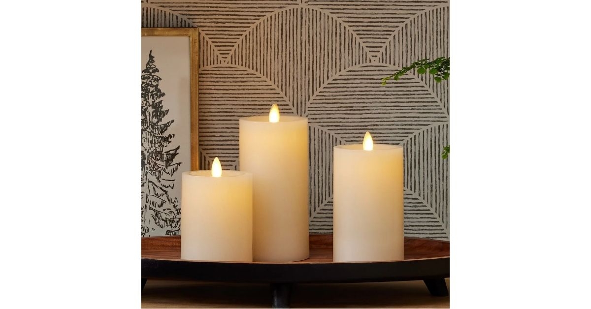 luminara flameless pillar candles