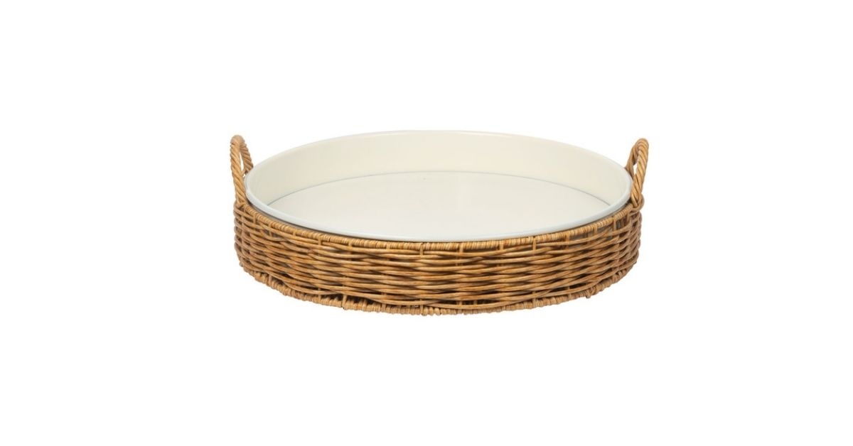 crofton woven serving tray