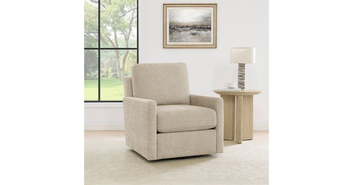 Henredon Marley Fabric Swivel Accent Chair
