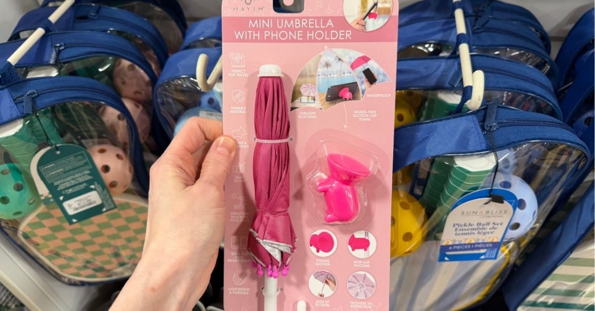 mini umbrella with phone holder