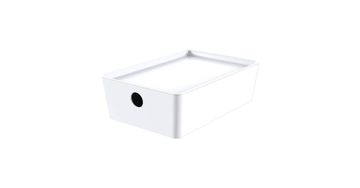 storage solution lidded storage bin