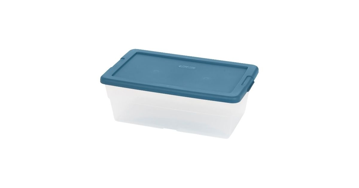sterilite plastic shoe storage box