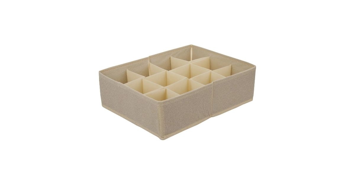 rectangular fabric adjustable drawer organizer