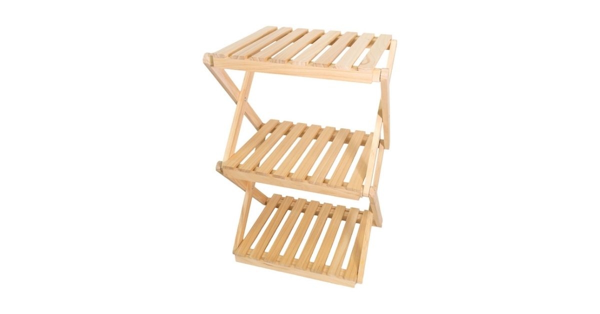 wooden plant stand