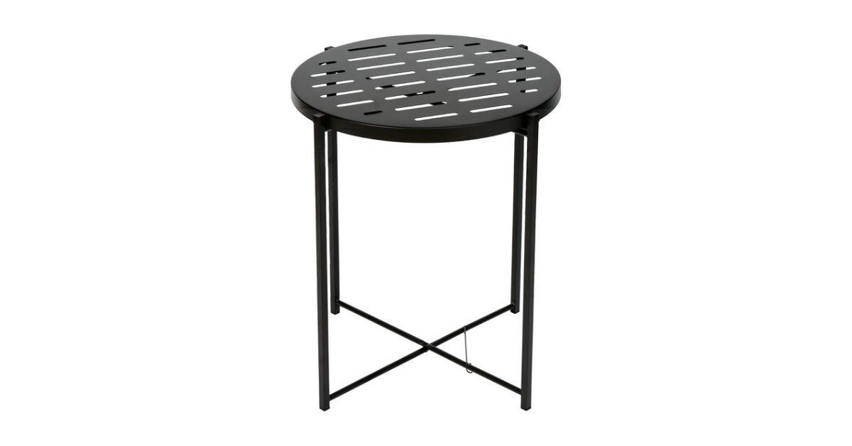 metal side table