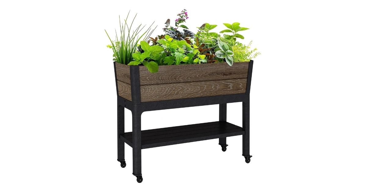 rolling raised garden bed